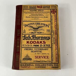 1927 CA Fresno City/County Directory Polk Classified Business Ancestry Genealogy